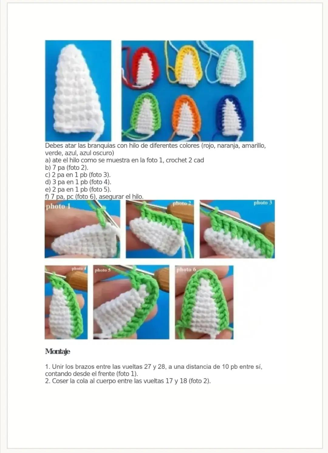 Patrón Gratis Ajolote Amigurumi Tejido Crochet con Branquias de Colores