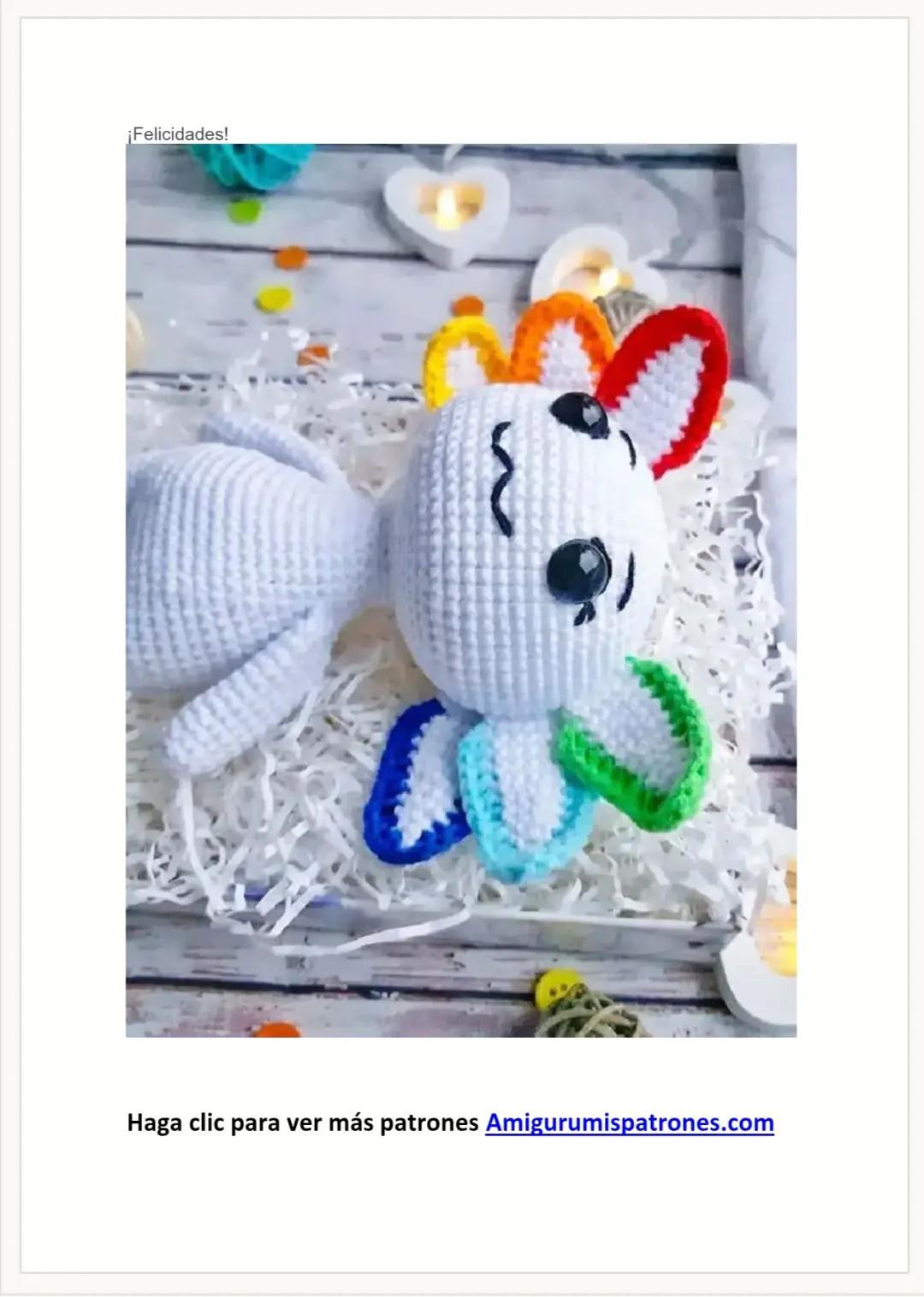 Patrón Gratis Ajolote Amigurumi Tejido Crochet con Branquias de Colores