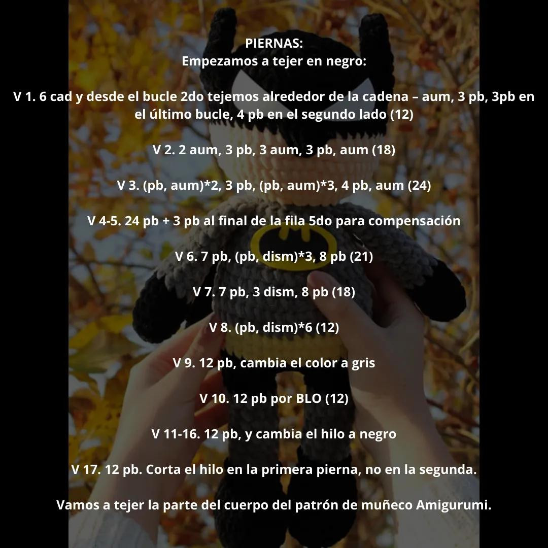 Patrón Gratis Amigurumi Batman: Guía de Crochet Paso a Paso