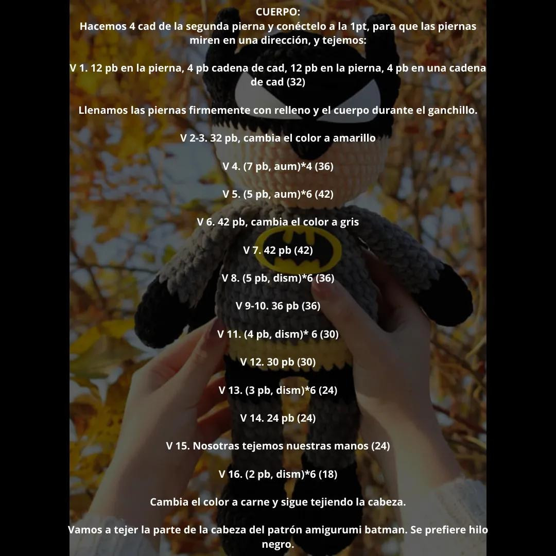 Patrón Gratis Amigurumi Batman: Guía de Crochet Paso a Paso