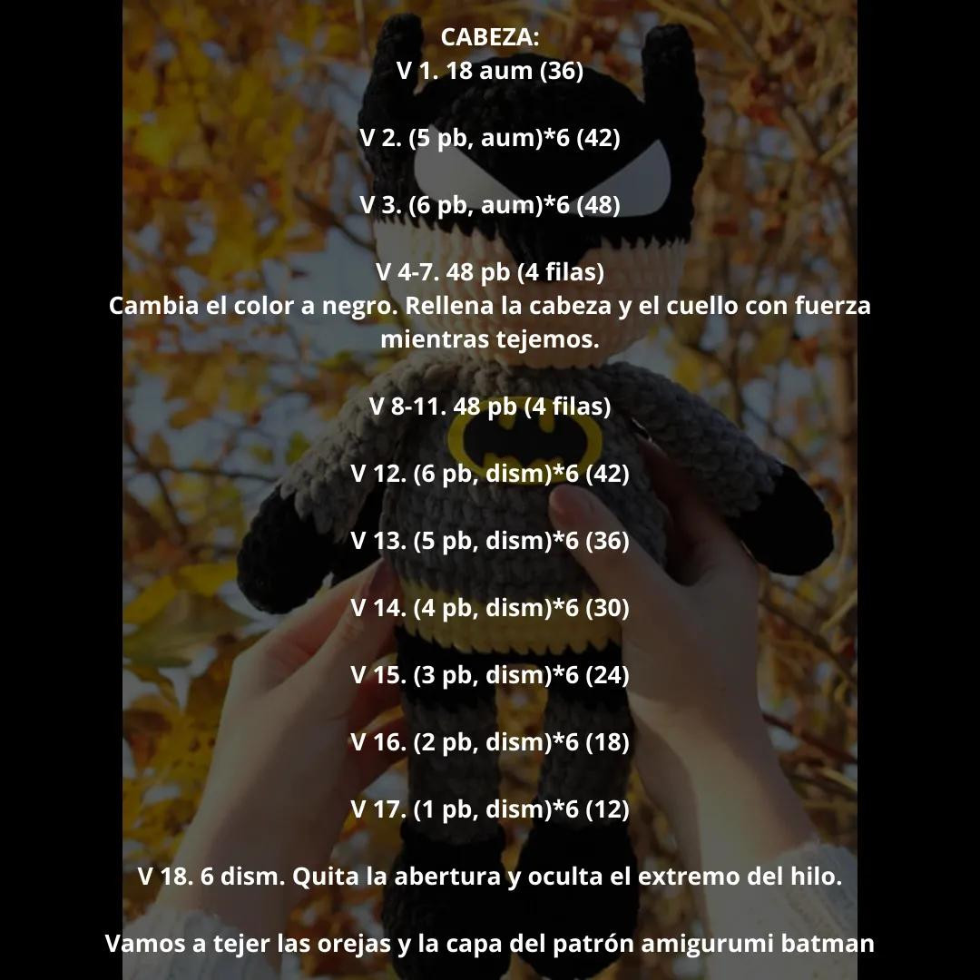 Patrón Gratis Amigurumi Batman: Guía de Crochet Paso a Paso