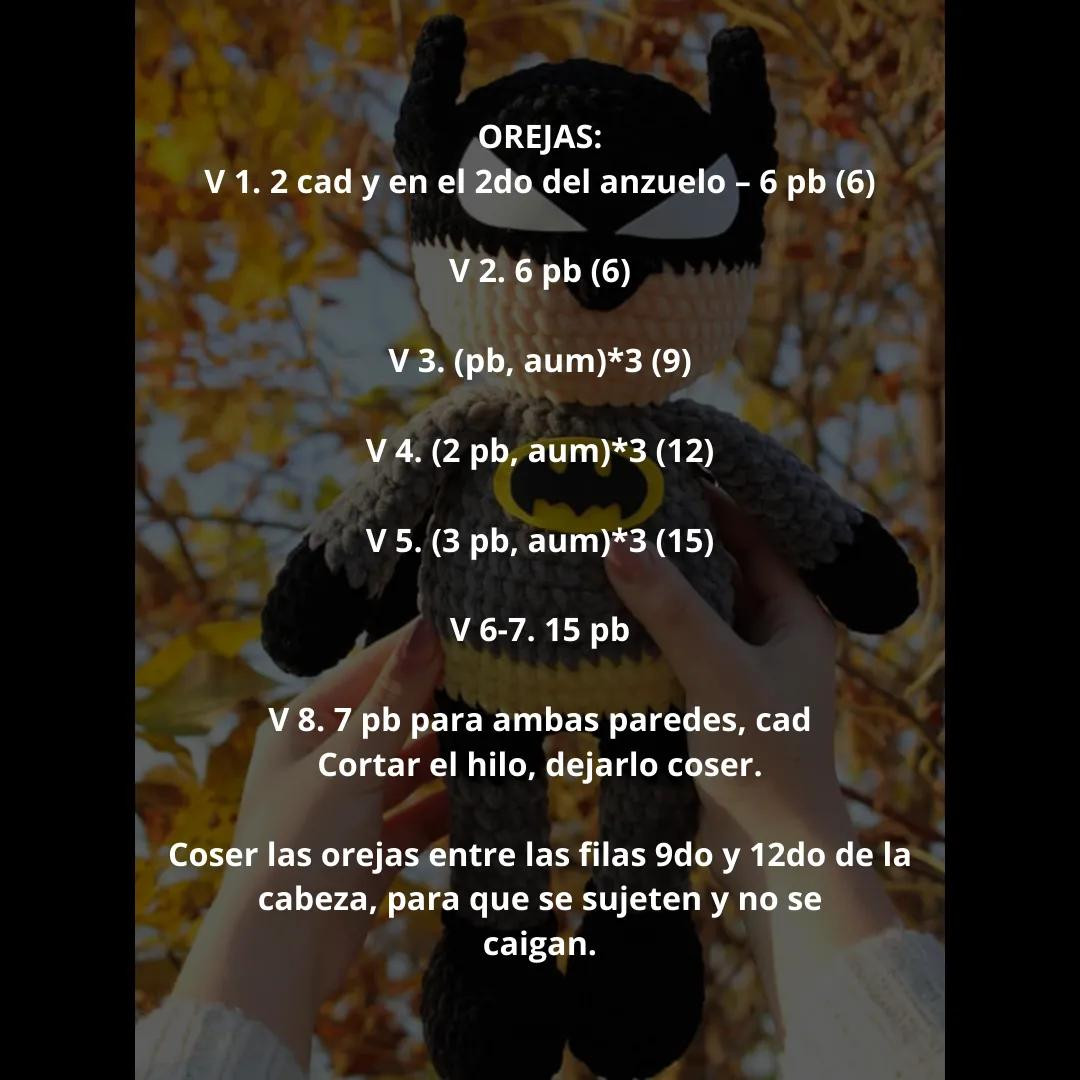 Patrón Gratis Amigurumi Batman: Guía de Crochet Paso a Paso