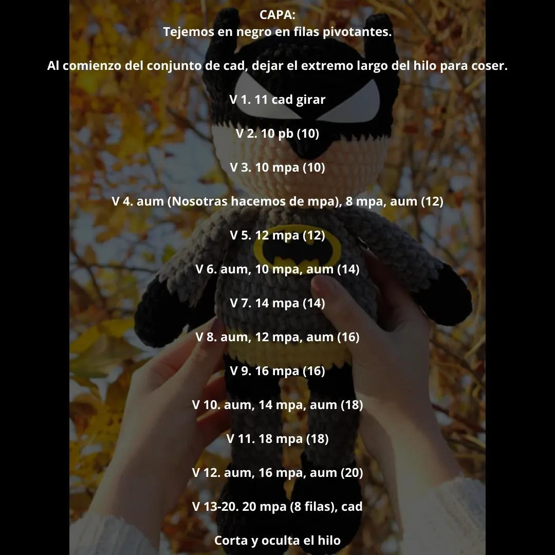 Patrón Gratis Amigurumi Batman: Guía de Crochet Paso a Paso