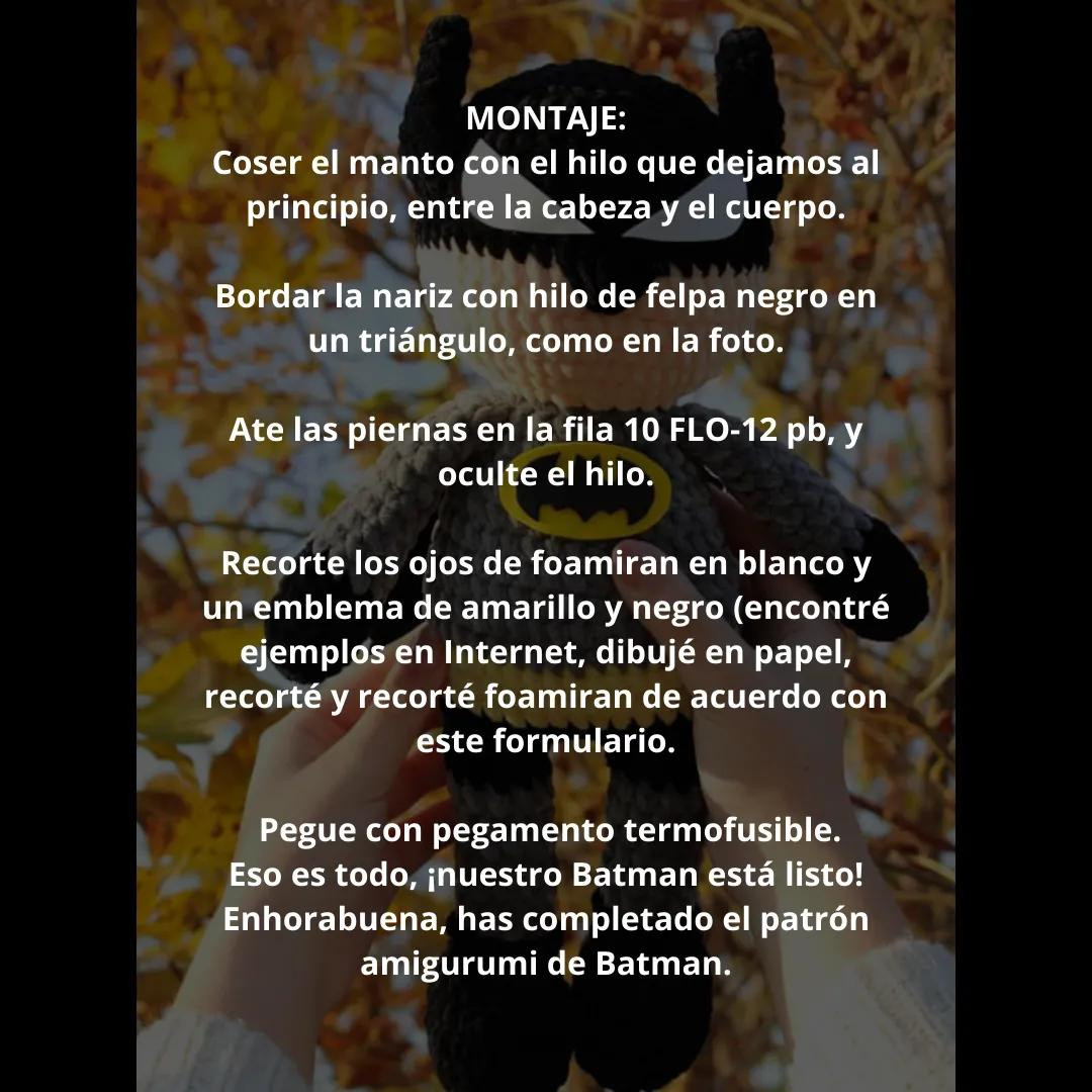 Patrón Gratis Amigurumi Batman: Guía de Crochet Paso a Paso