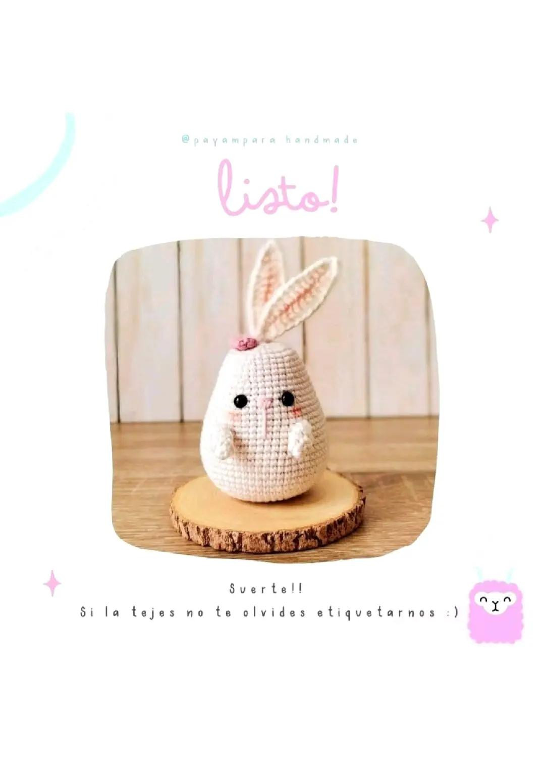Patrón Gratis Amigurumi Conejo Blanco con Orejas Rosas