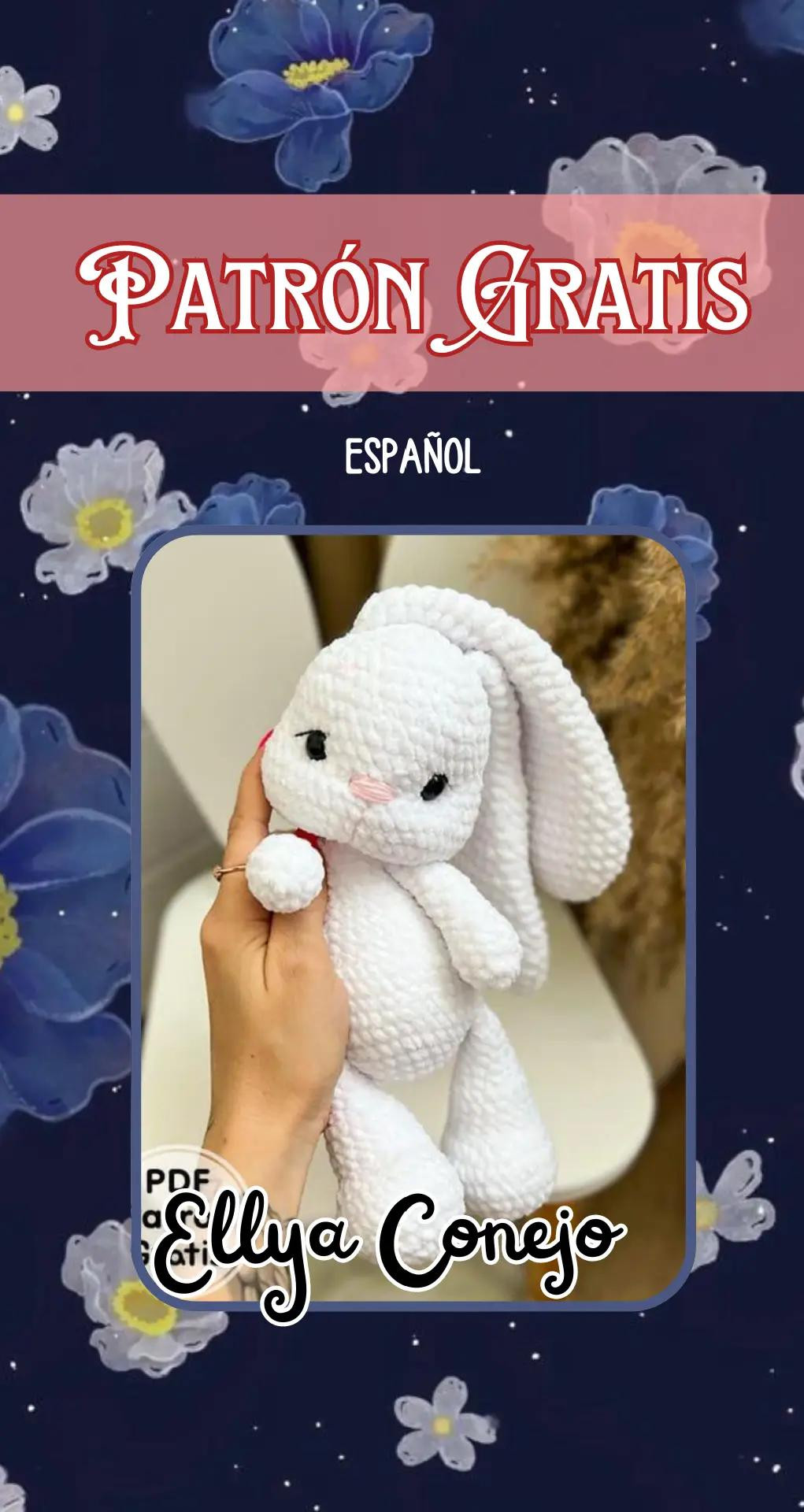 Patrón Gratis Amigurumi Conejo Blanco Ellya