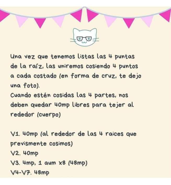 Patron gratis amigurumi diente con moño rosa