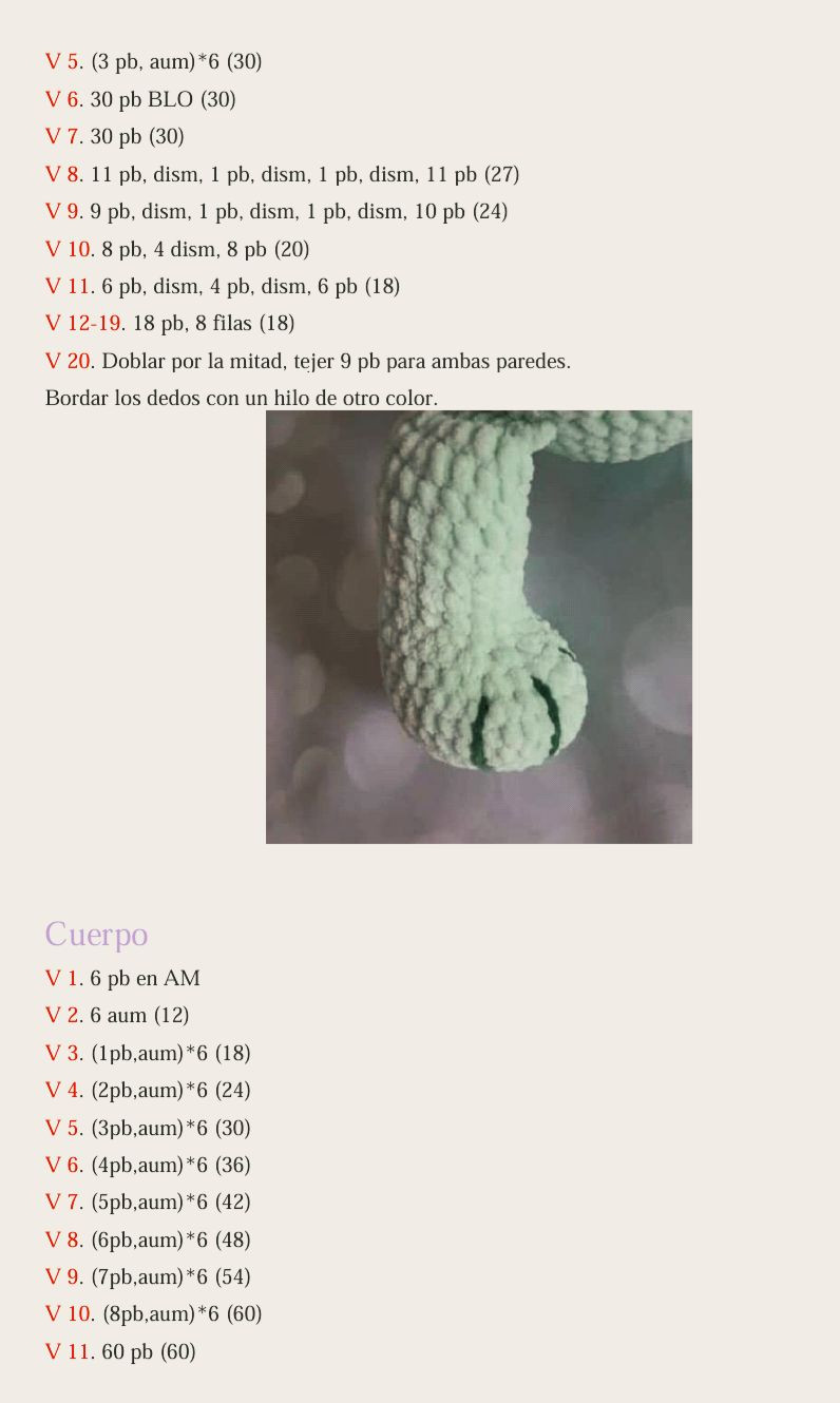 Patrón Gratis Amigurumi Dinosaurio Verde