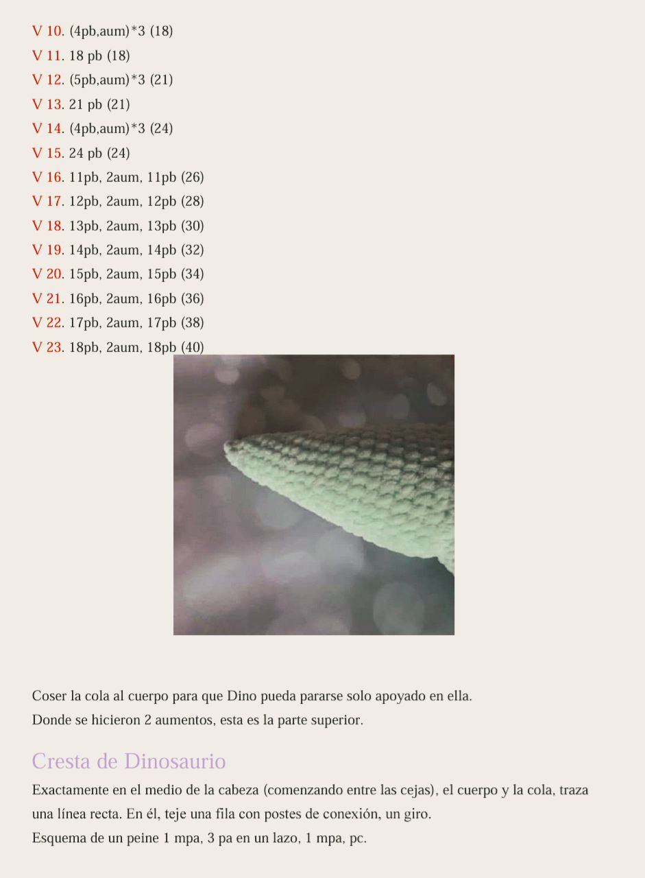 Patrón Gratis Amigurumi Dinosaurio Verde