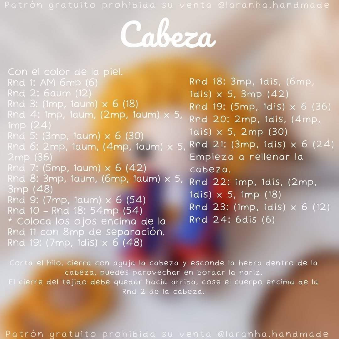 Patrón gratis Amigurumi El Principito