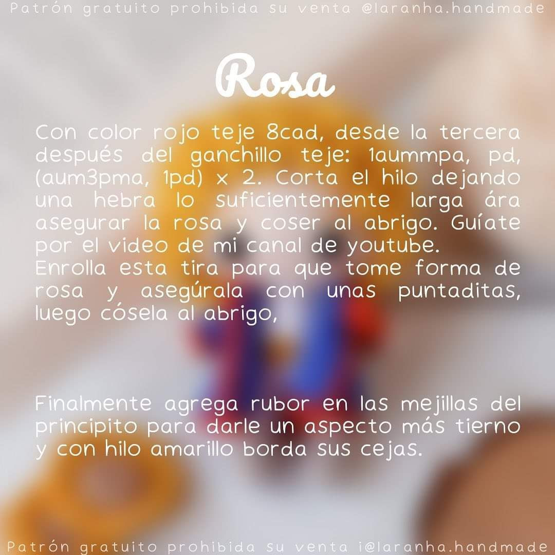 Patrón gratis Amigurumi El Principito