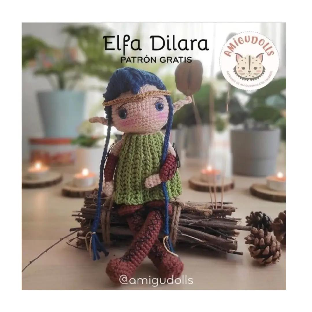 Patrón Gratis Amigurumi Elfa Dilara con Guía de Puntos