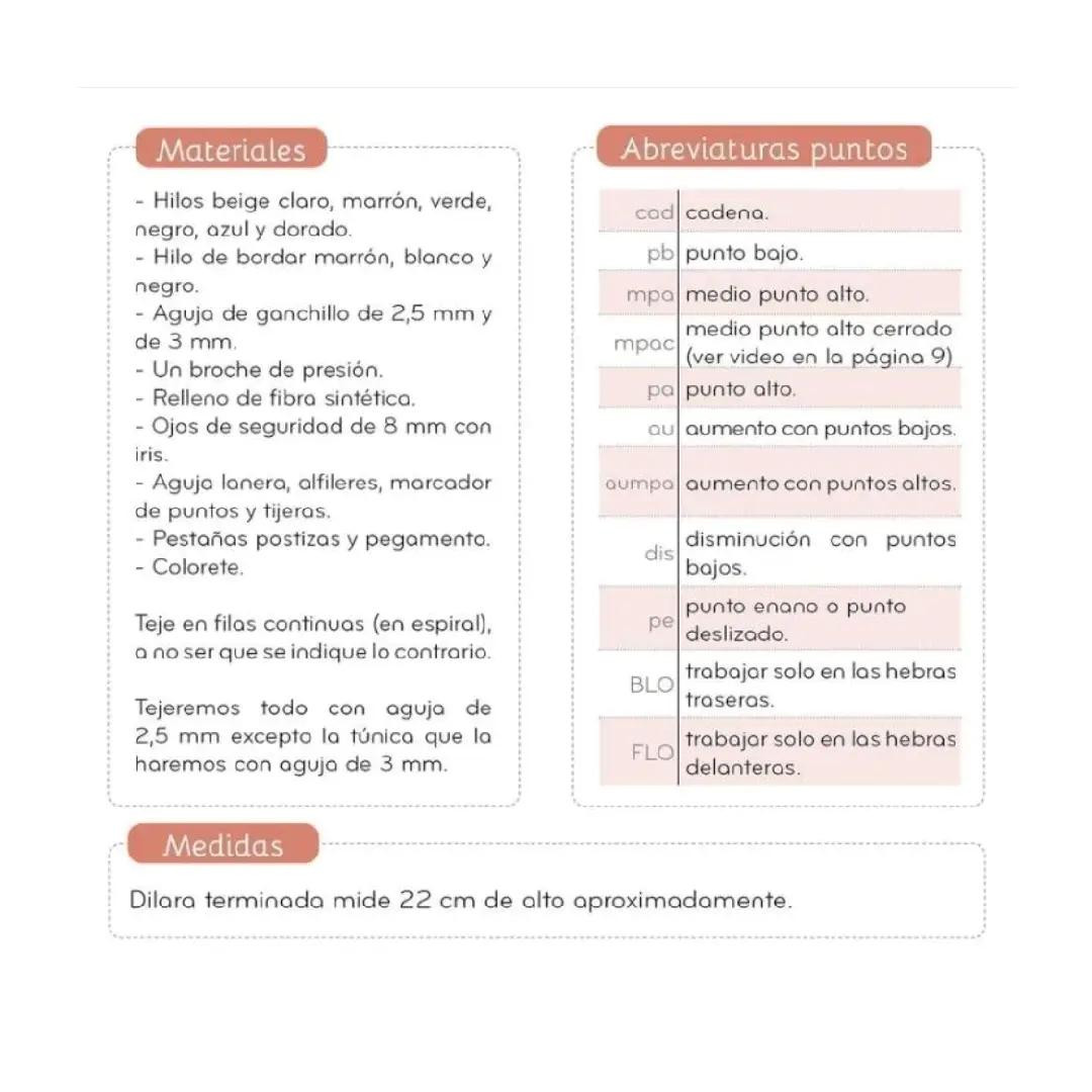 Patrón Gratis Amigurumi Elfa Dilara con Guía de Puntos