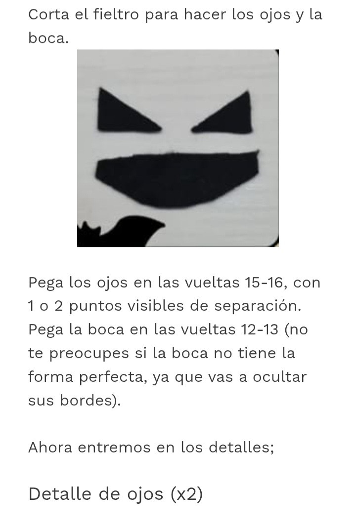 Patrón gratis: Amigurumi Fantasma Halloween con hilo Chenilla