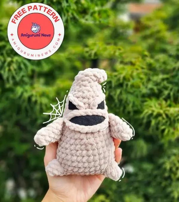 Patrón gratis: Amigurumi Fantasma Halloween con hilo Chenilla