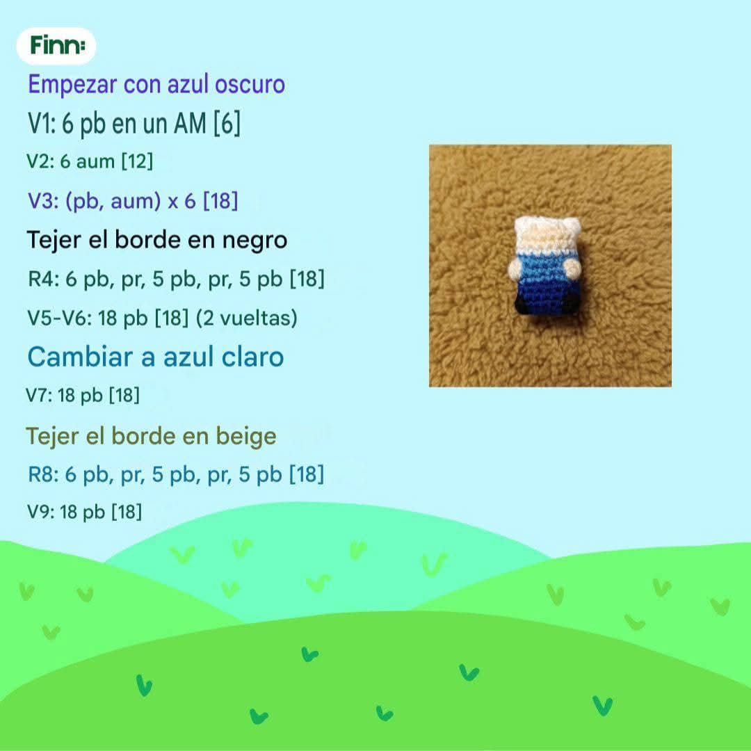 Patrón gratis Amigurumi Finn y Jake de Adventure Time