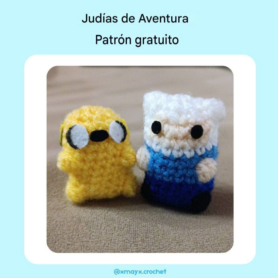 Patrón gratis Amigurumi Finn y Jake de Adventure Time