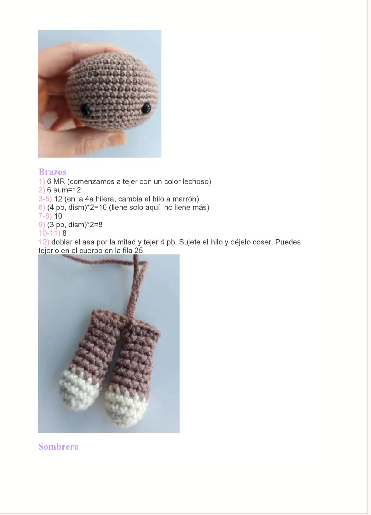 Patrón Gratis Amigurumi Galleta de Jengibre con Sombrero Verde