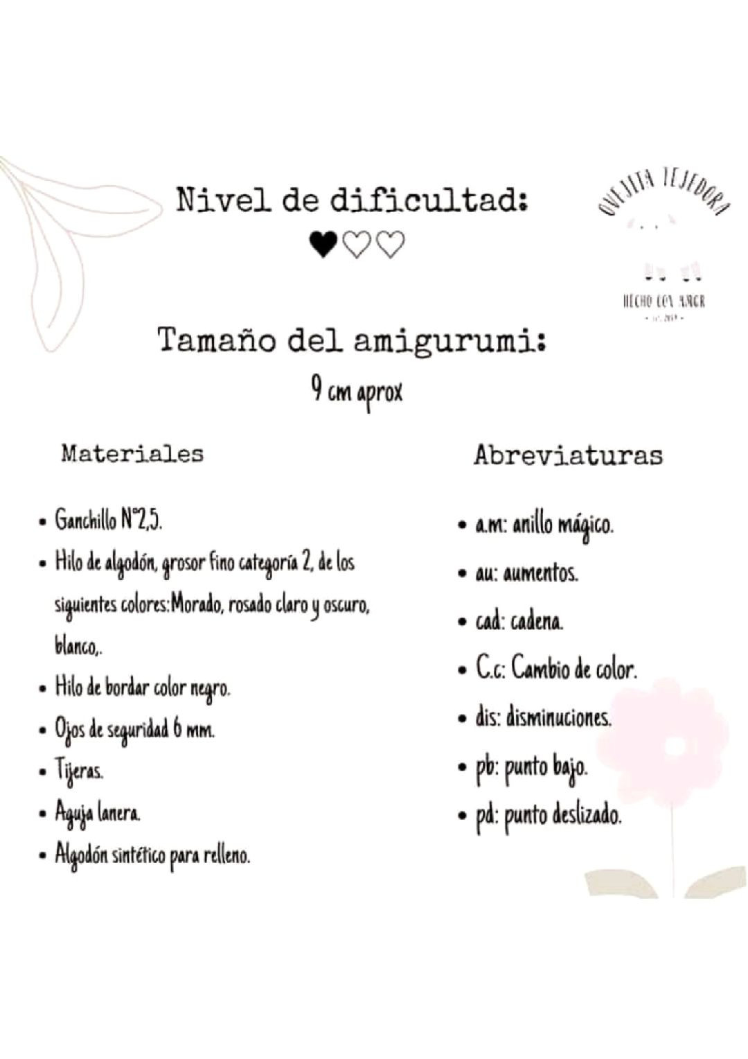 Patrón Gratis Amigurumi Hipócrates: Búp bê gấu màu tím hồng