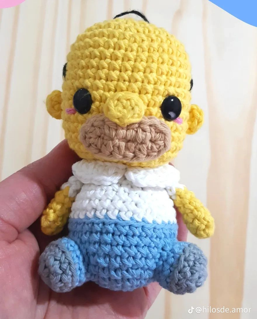 Patrón Gratis Amigurumi Homer Simpson Móc Len