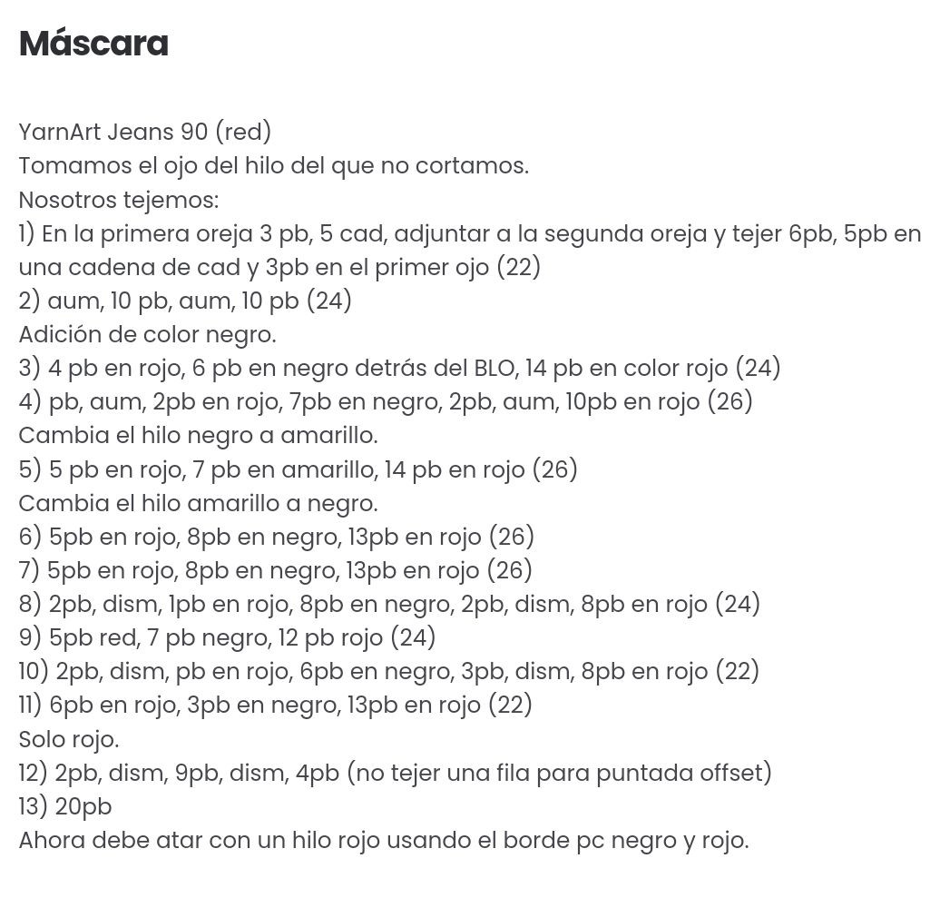 Patron gratis amigurumi Journey rojo y amarillo