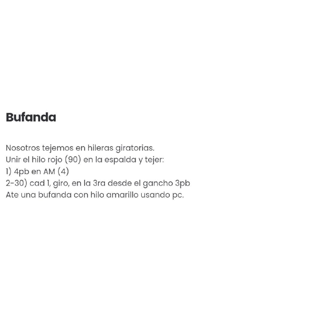 Patron gratis amigurumi Journey rojo y amarillo