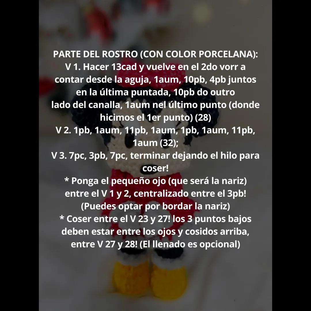 Patrón Gratis Amigurumi Minnie Mouse Crochet