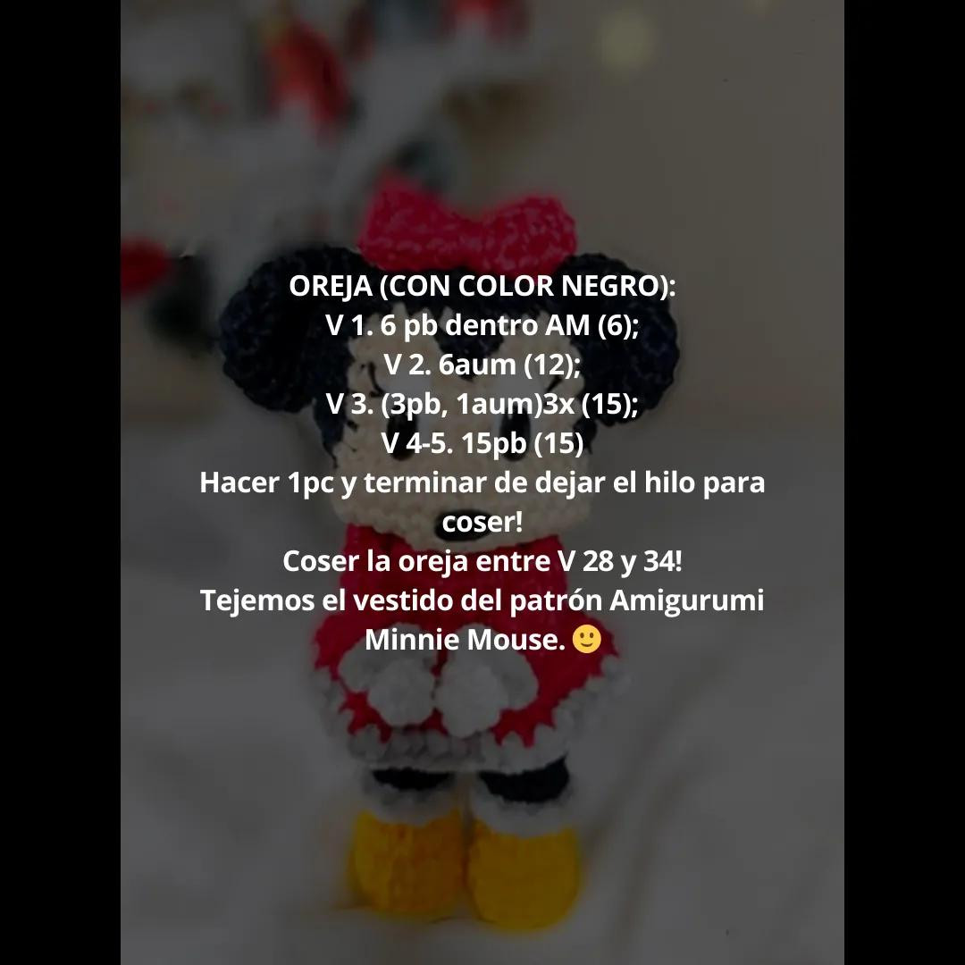 Patrón Gratis Amigurumi Minnie Mouse Crochet