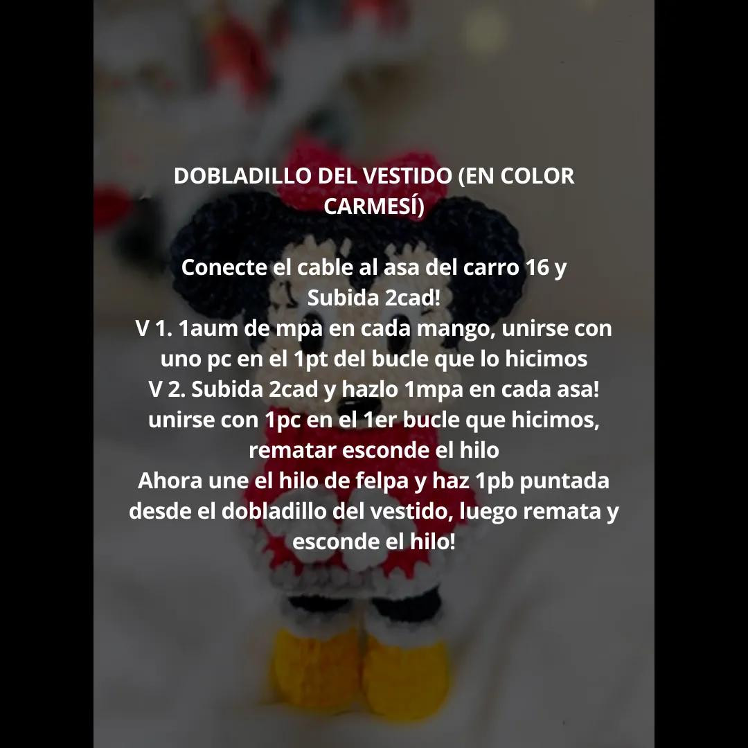 Patrón Gratis Amigurumi Minnie Mouse Crochet