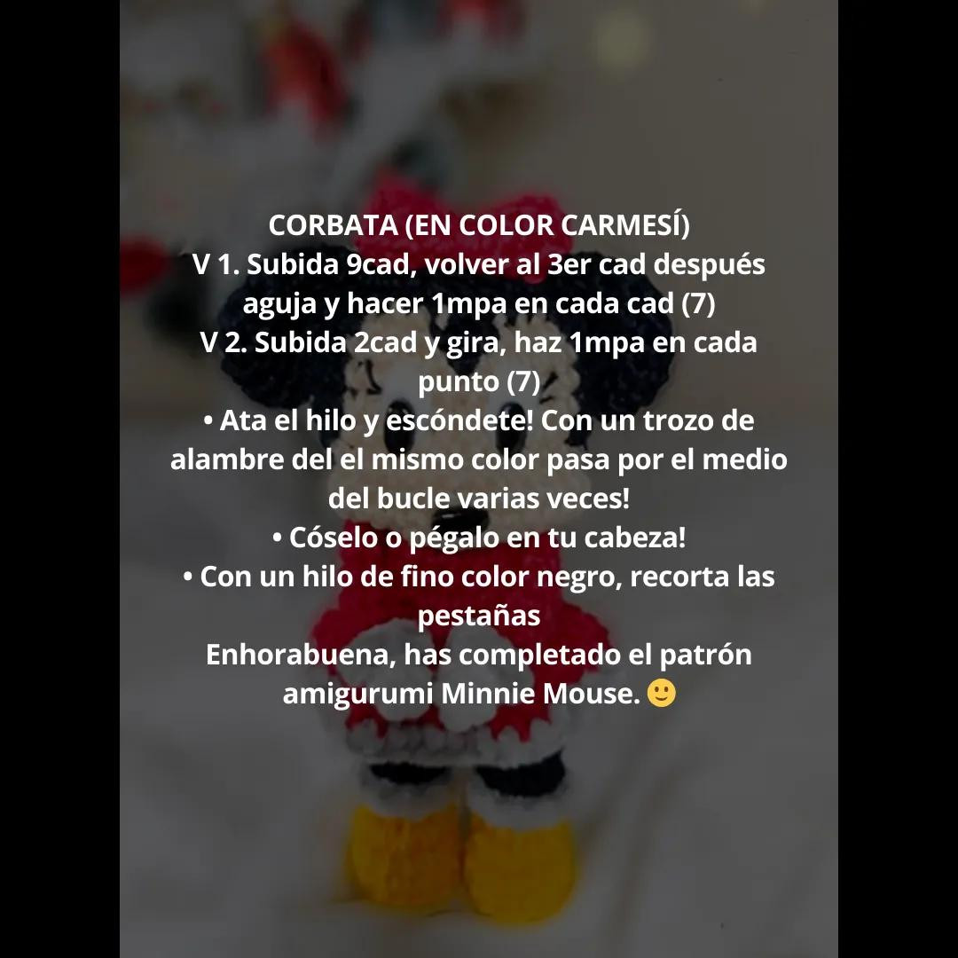 Patrón Gratis Amigurumi Minnie Mouse Crochet