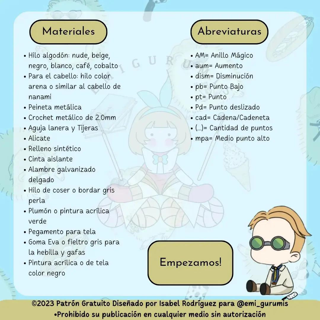 Patrón Gratis Amigurumi Nanami Kento Jujutsu Kaisen