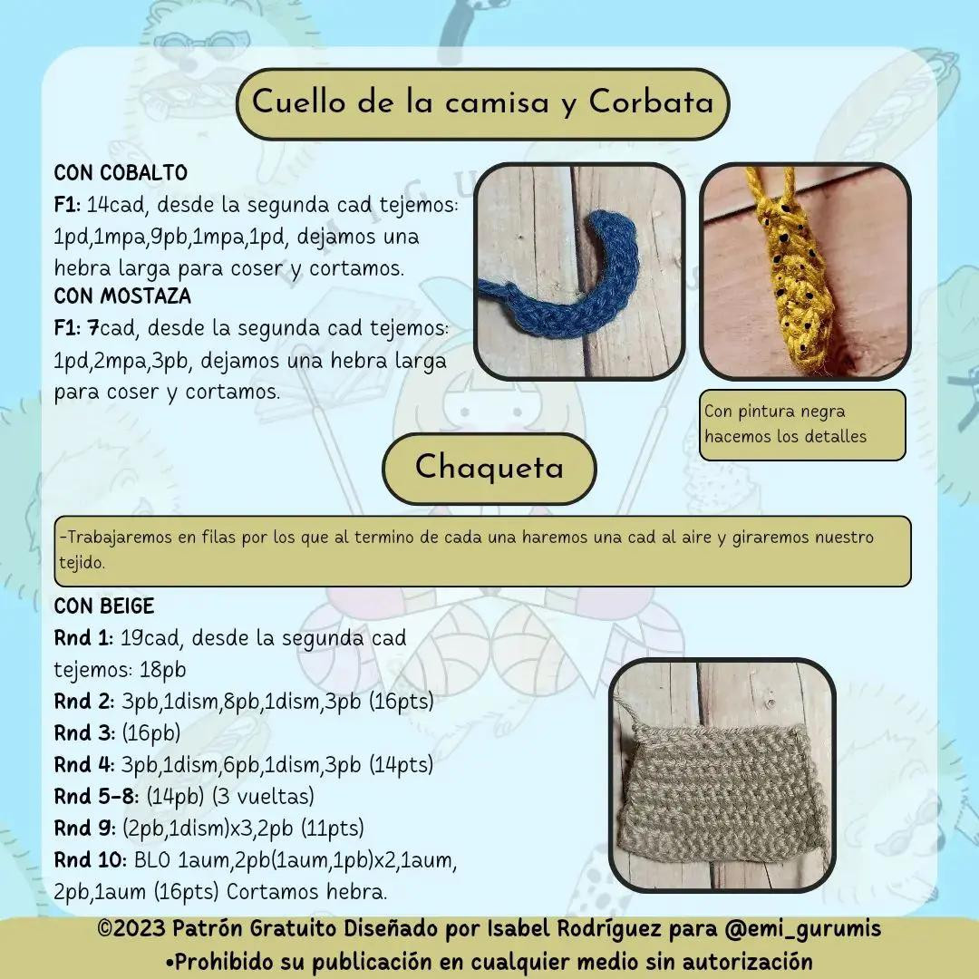 Patrón Gratis Amigurumi Nanami Kento Jujutsu Kaisen