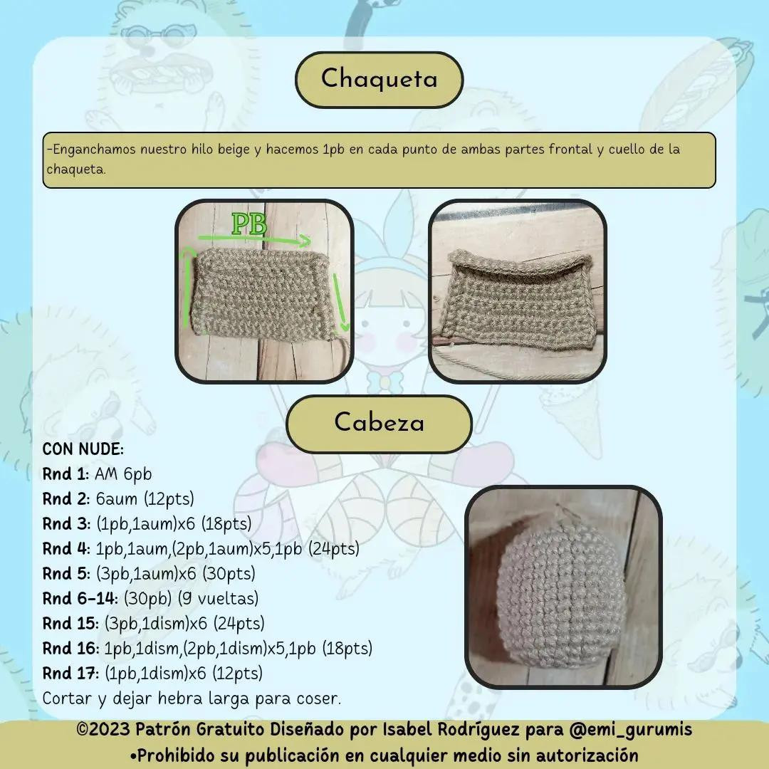 Patrón Gratis Amigurumi Nanami Kento Jujutsu Kaisen