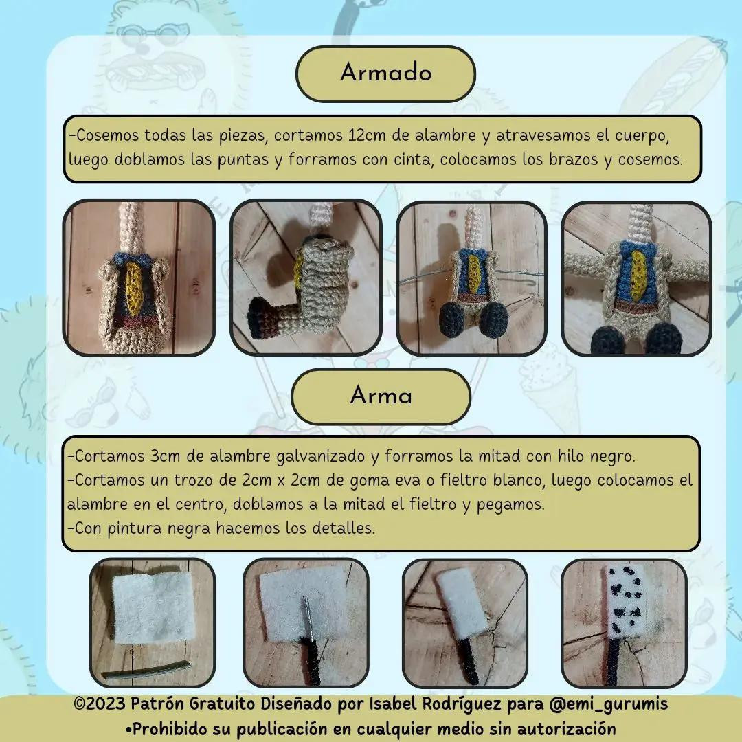 Patrón Gratis Amigurumi Nanami Kento Jujutsu Kaisen