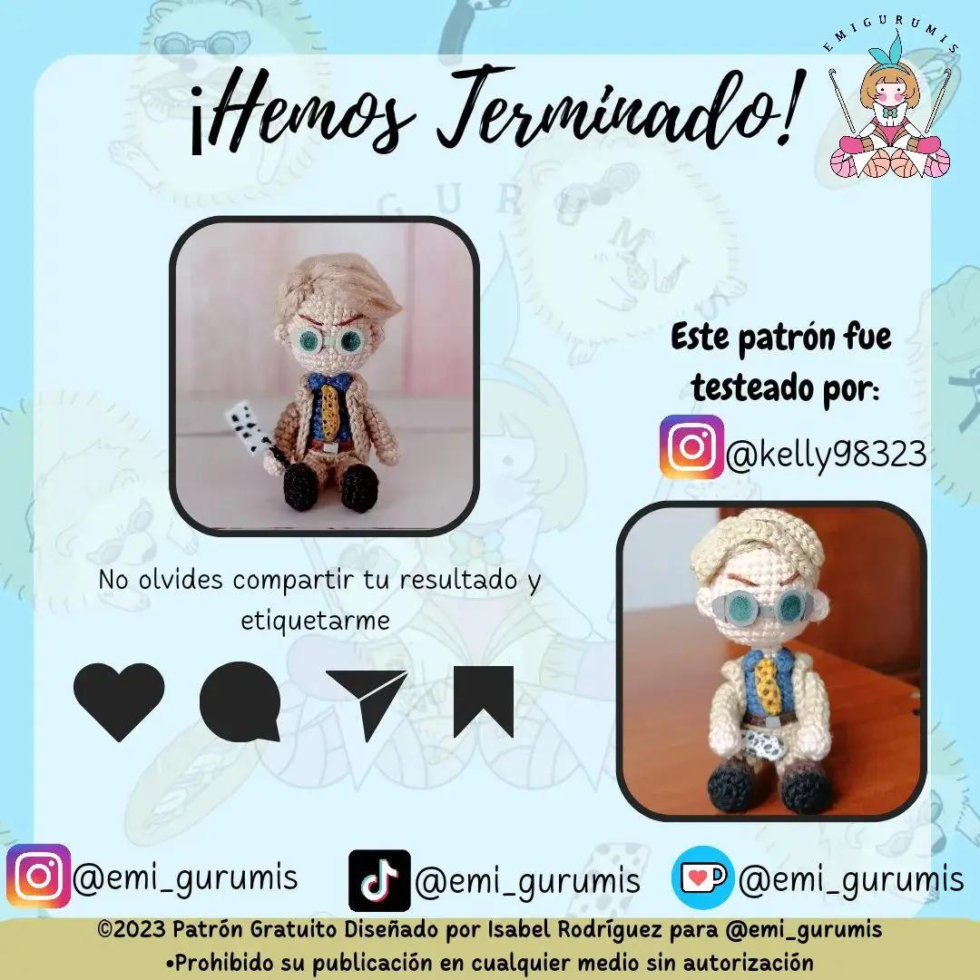 Patrón Gratis Amigurumi Nanami Kento Jujutsu Kaisen