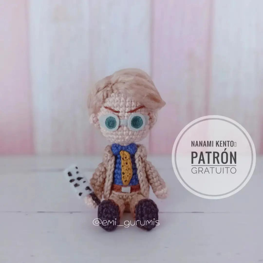 Patrón Gratis Amigurumi Nanami Kento Jujutsu Kaisen