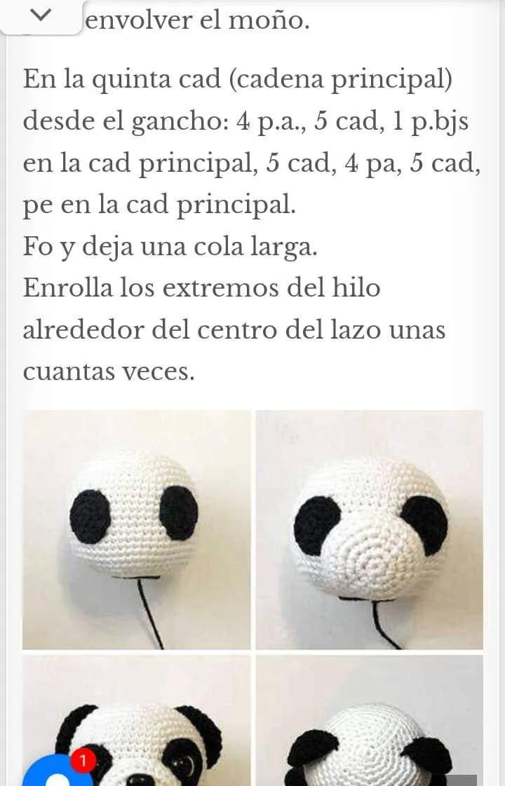 Patrón Gratis Amigurumi Panda A Ganchillo: Tutorial Paso a Paso
