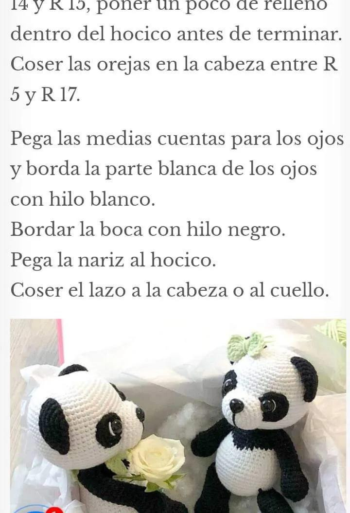 Patrón Gratis Amigurumi Panda A Ganchillo: Tutorial Paso a Paso