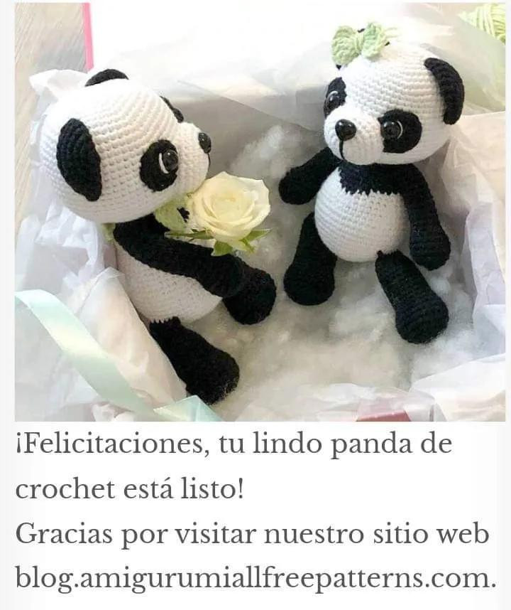 Patrón Gratis Amigurumi Panda A Ganchillo: Tutorial Paso a Paso