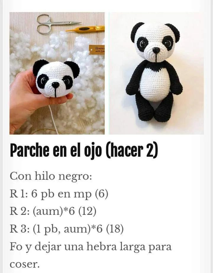 Patrón Gratis Amigurumi Panda A Ganchillo: Tutorial Paso a Paso