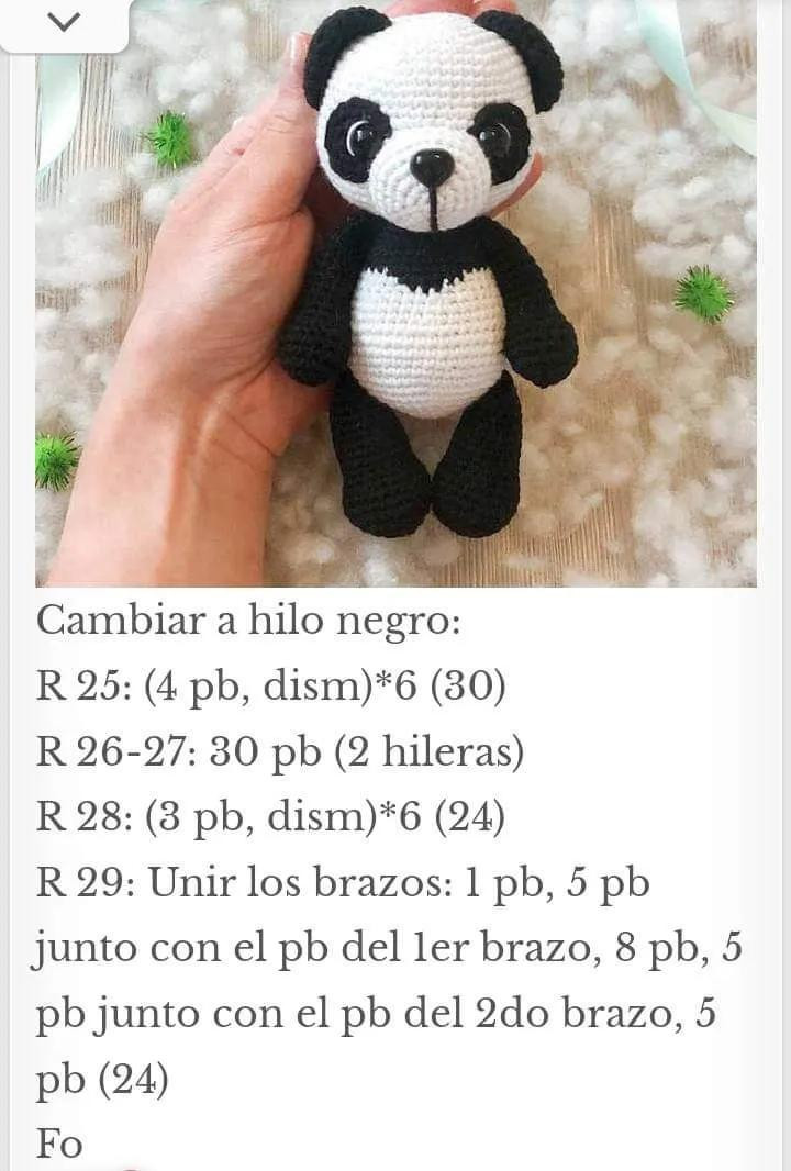 Patrón Gratis Amigurumi Panda A Ganchillo: Tutorial Paso a Paso