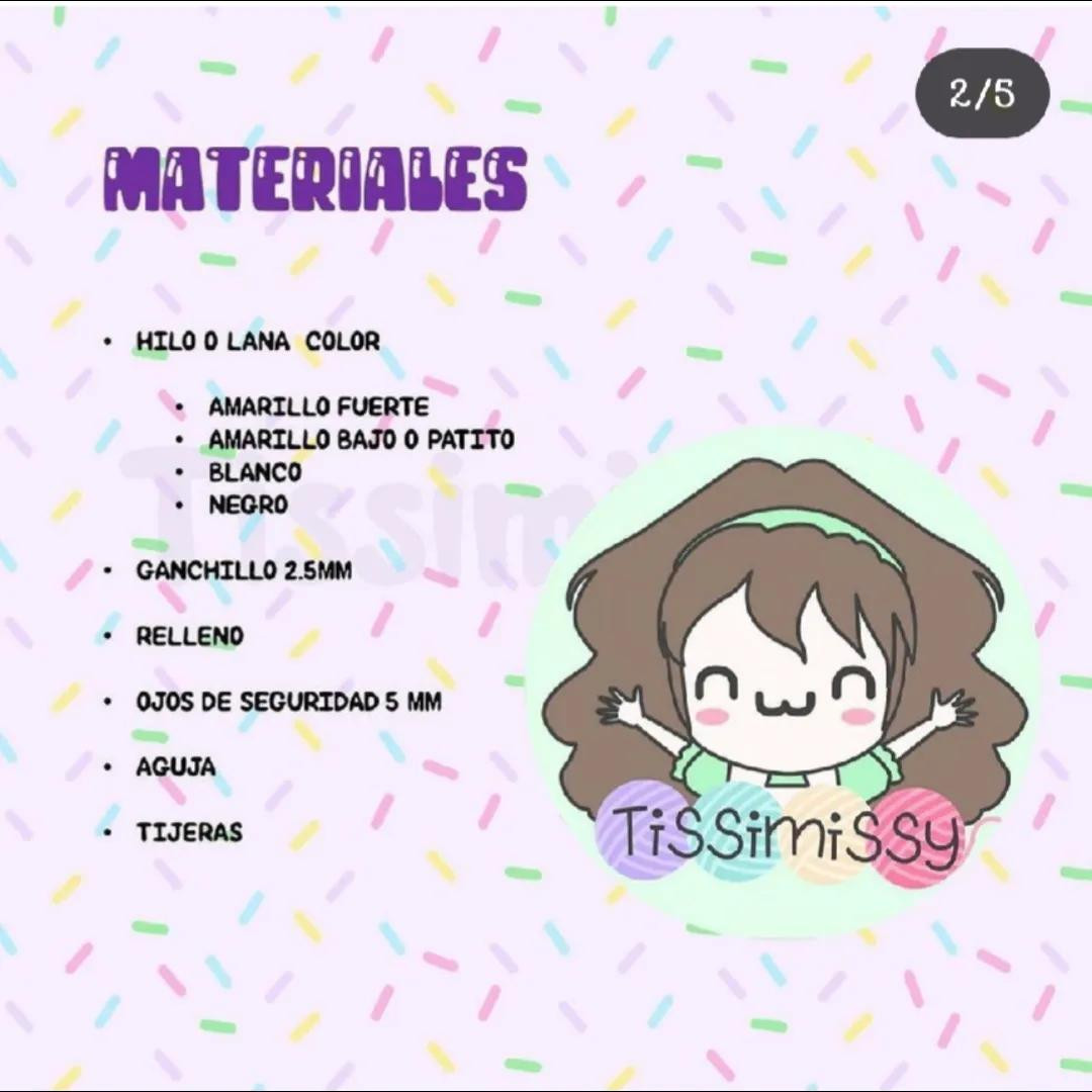 Patron Gratis Amigurumi Pato Amarillo TiSSimiSSy