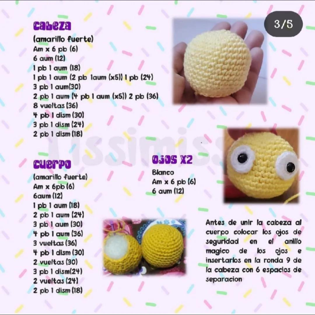 Patron Gratis Amigurumi Pato Amarillo TiSSimiSSy
