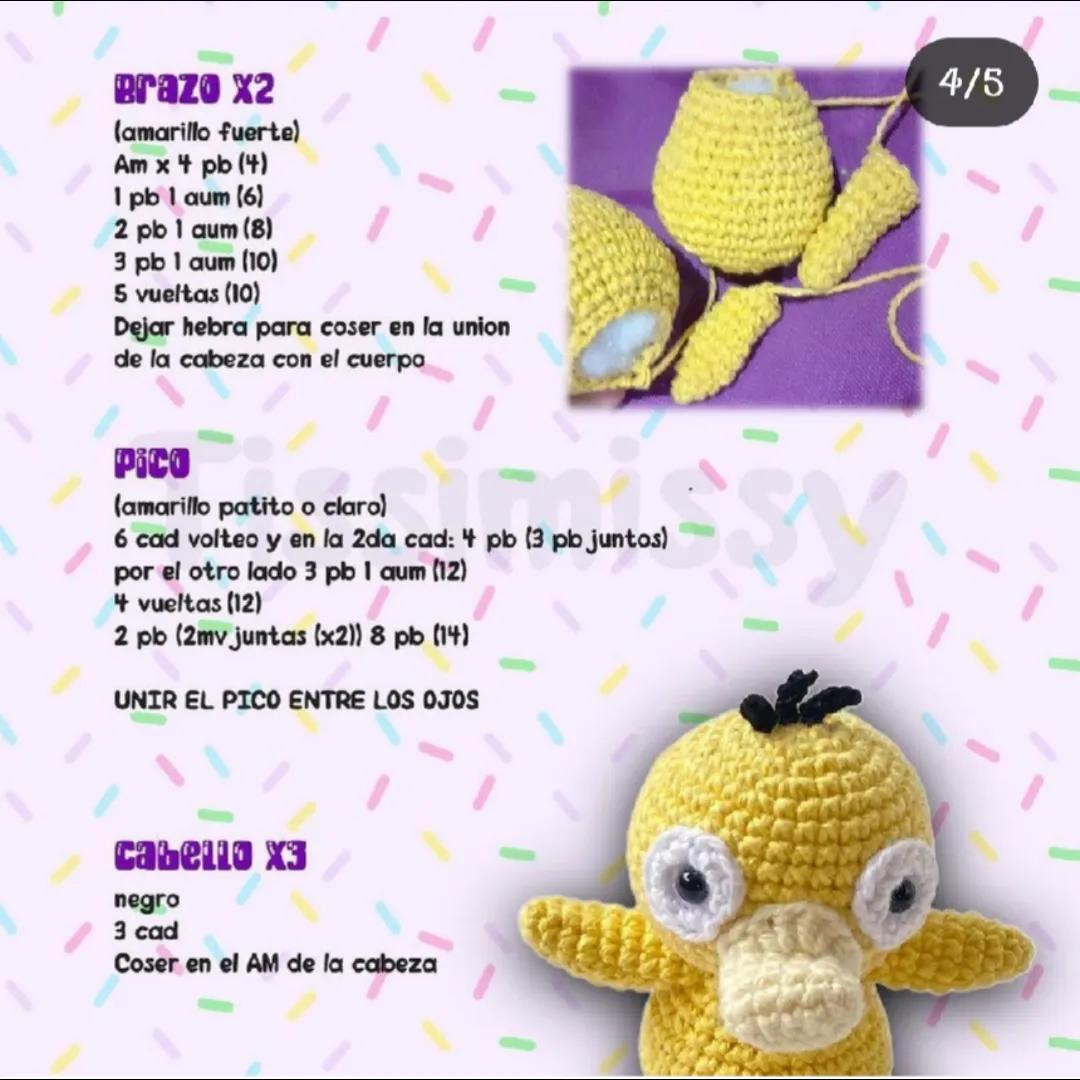 Patron Gratis Amigurumi Pato Amarillo TiSSimiSSy