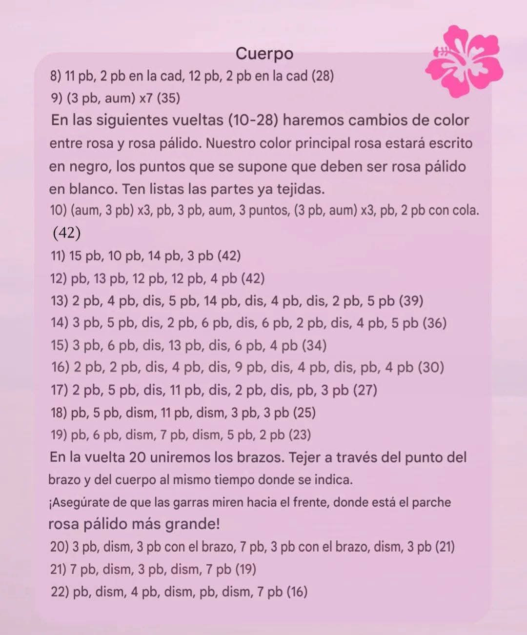 Patrón gratis amigurumi Pato rosa y morado chenilla