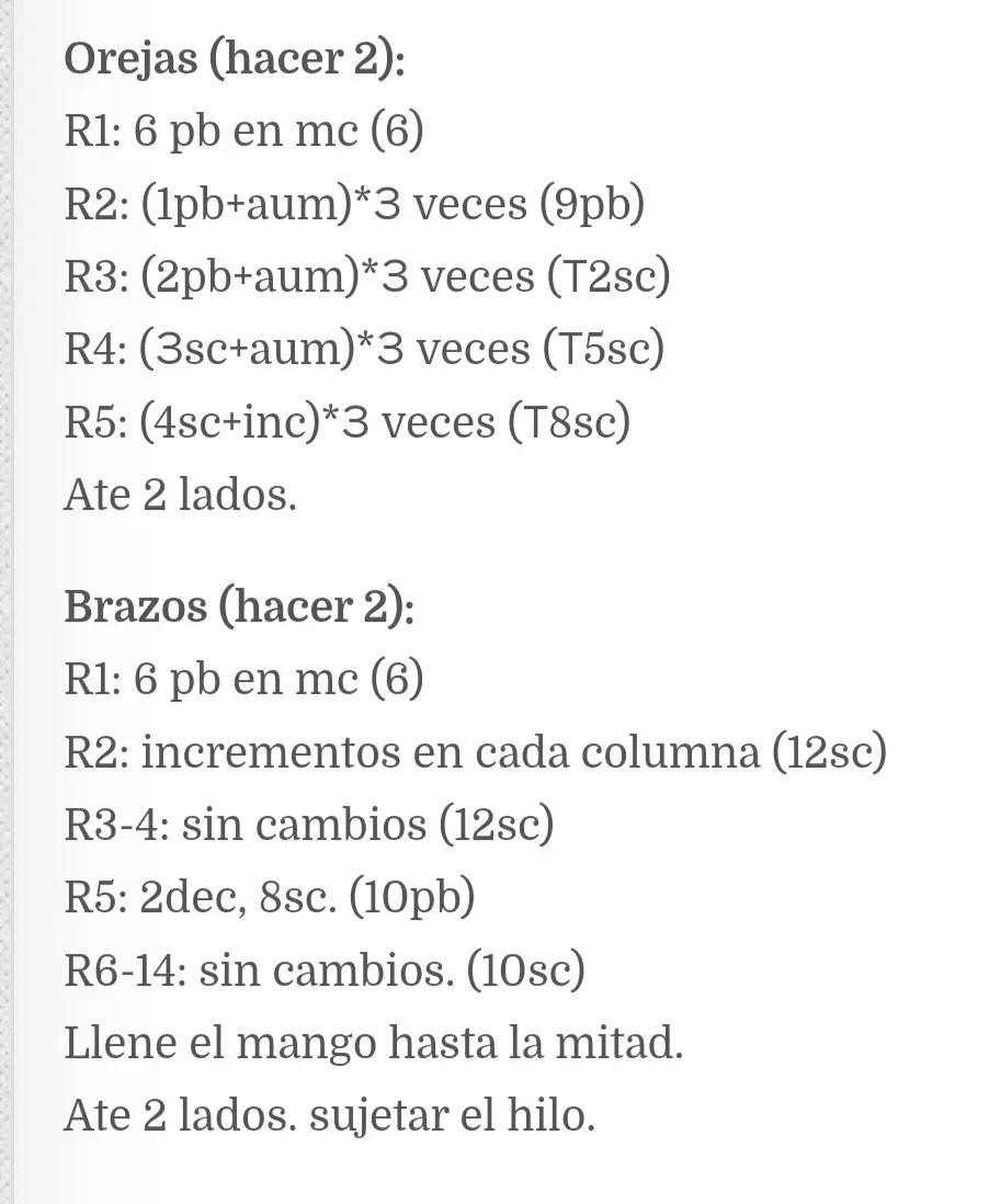 Patrón Gratis Amigurumi Pequeño Zorro - Oso Tejido a Crochet con Rayas Azules