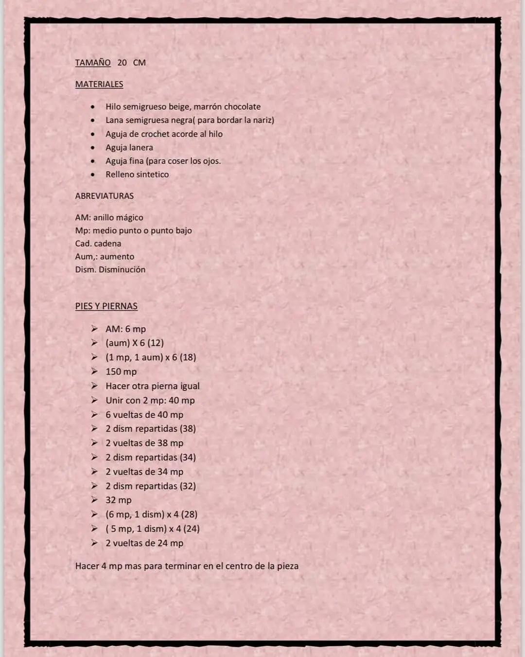 Patrón Gratis Amigurumi Perrito Beige y Marrón