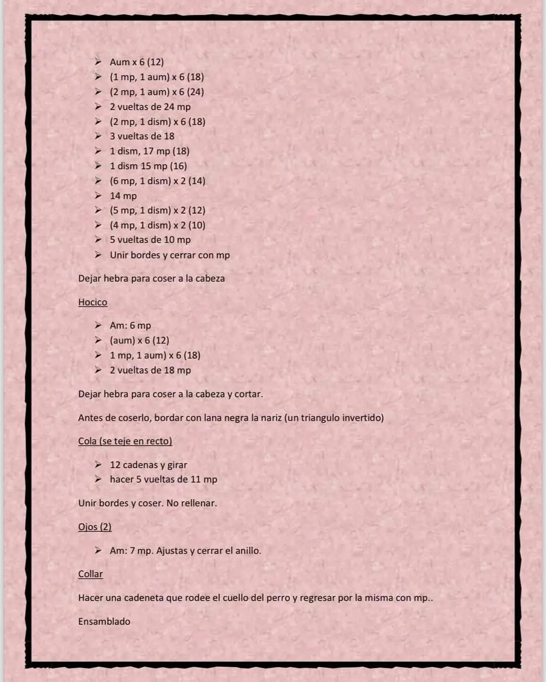 Patrón Gratis Amigurumi Perrito Beige y Marrón