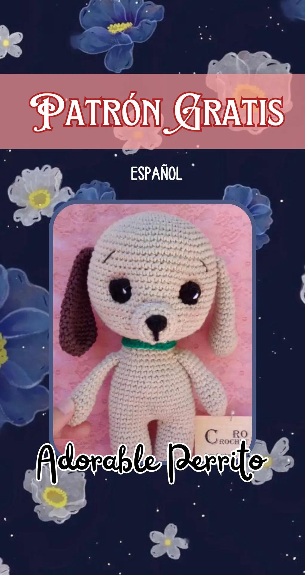 Patrón Gratis Amigurumi Perrito Beige y Marrón