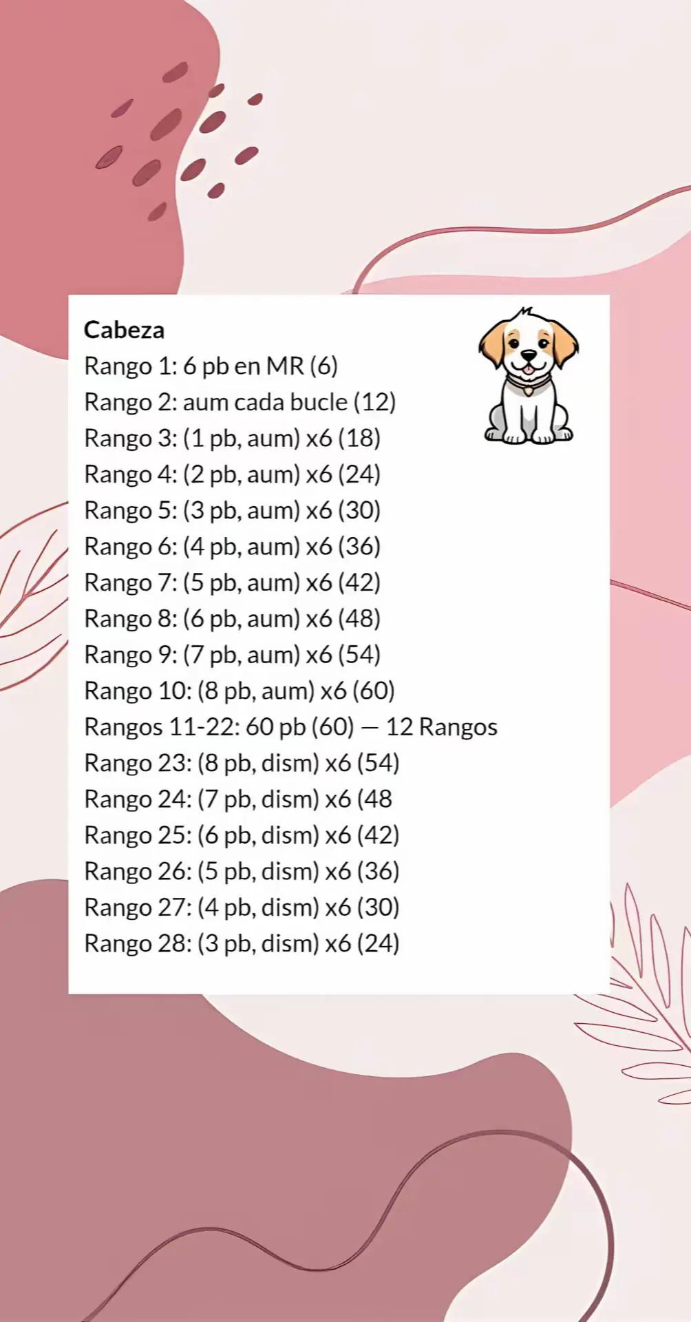 Patrón Gratis Amigurumi Perro Blanco y Marrón